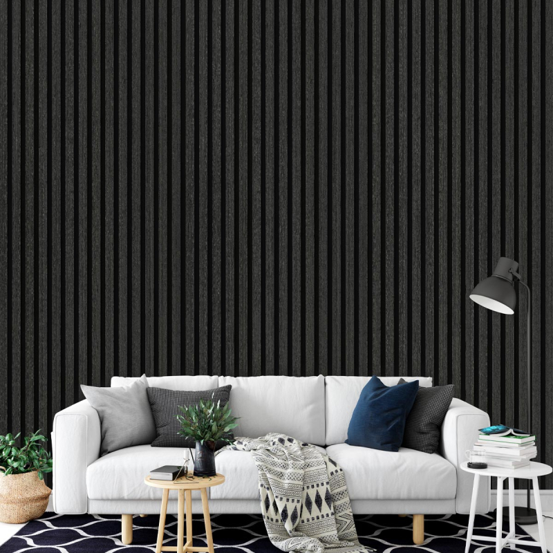 Blend akoestisch wandpaneel latten donker zwart2