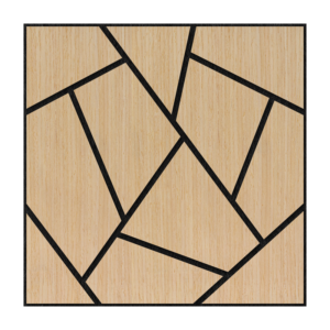 Blend akoestische wandpaneel mozaik teak